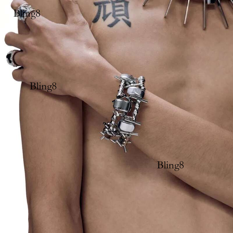 Original Handmade Punk Style Bracelet, Heavy Metal Futuristic Design