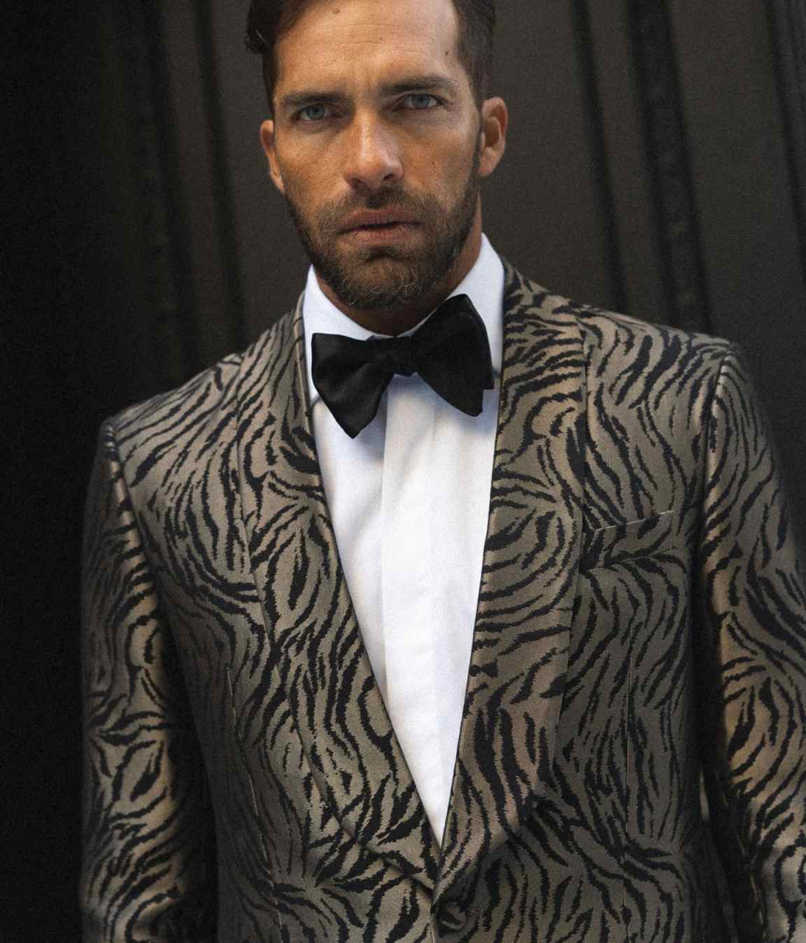 Vintage Wedding Tuxedos Single Breasted Pattern Men Suit Peaked Lapel 1 Piece Set Jacket Groom Business Blazers Customized