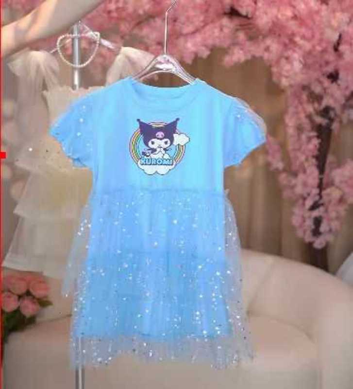 Girl's Dresses 2024 Summer New Girls' Dress Mermaid Princess Dress Children's Middle and Large Children's Bright Piece Fish Tail D