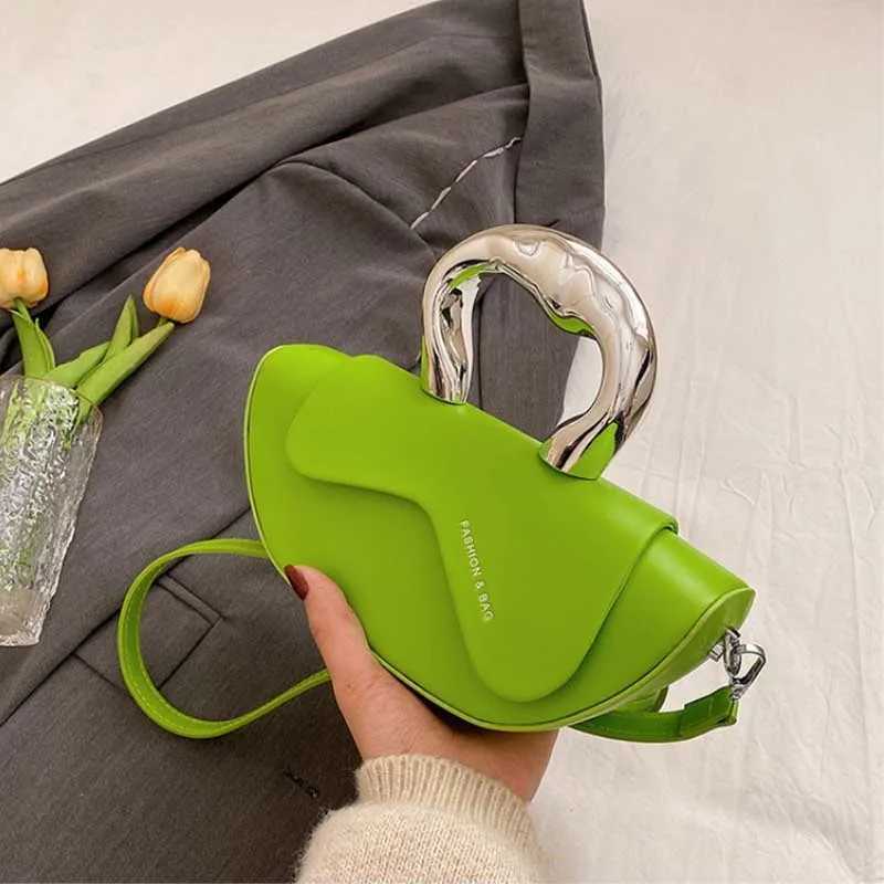 Sewing thread solid soft shoulder bag fashionable 2024 high-quality womens buckle indoor company Pu womens handbag Y250315