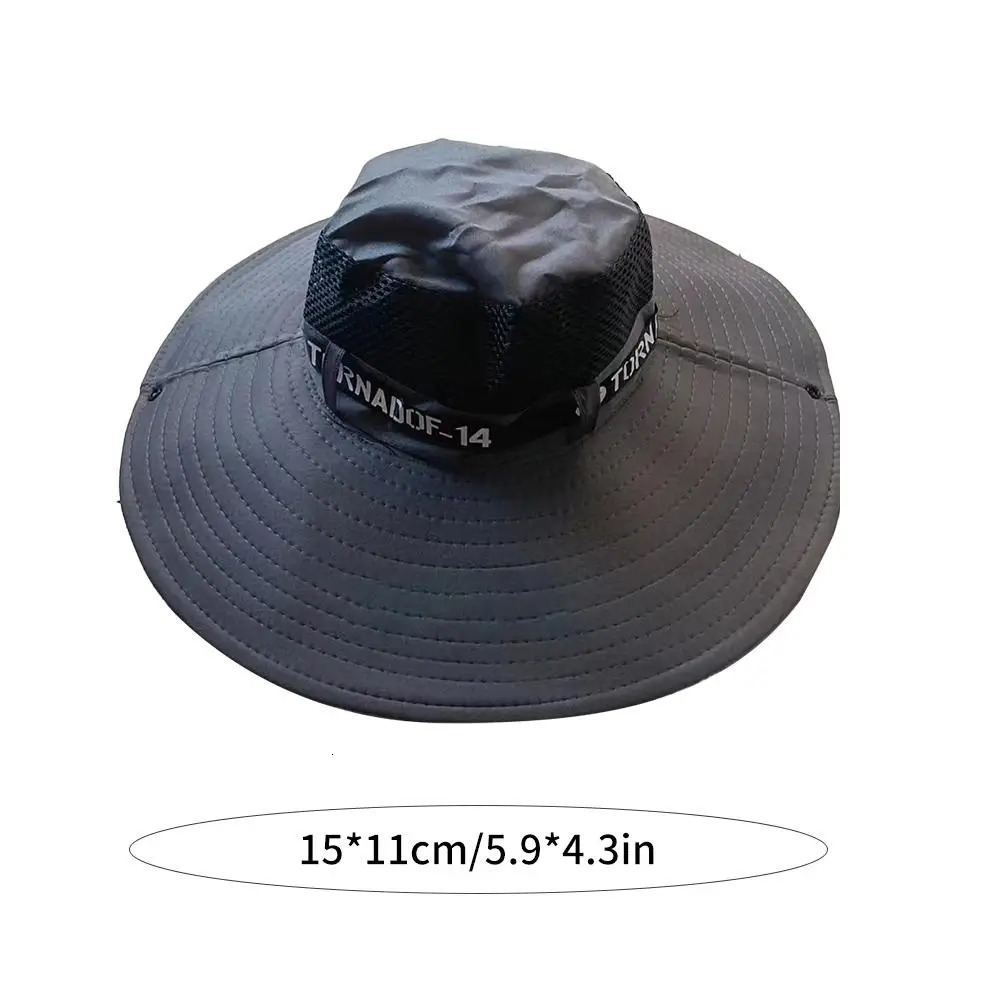 Summer Large Sun Hat Men Women Breathable Fishing Caps UV Protection Mesh Fisherman Hiking Outdoor Beach Cap 250304