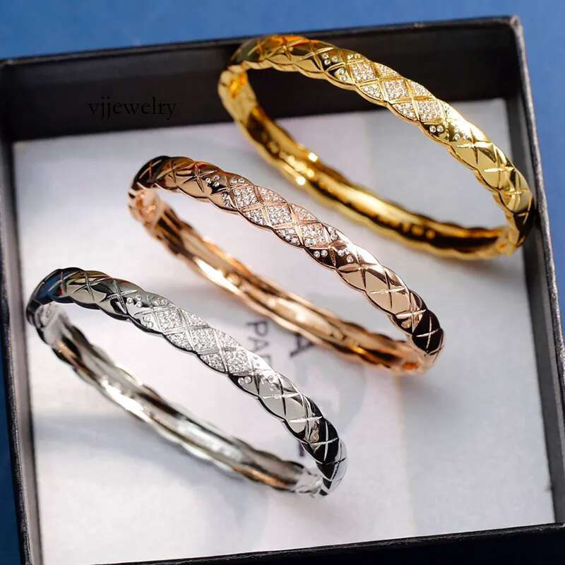 Bracelet Diamond pattern with full dias bracelet designer for women Jewelry Couple style For Women Wedding