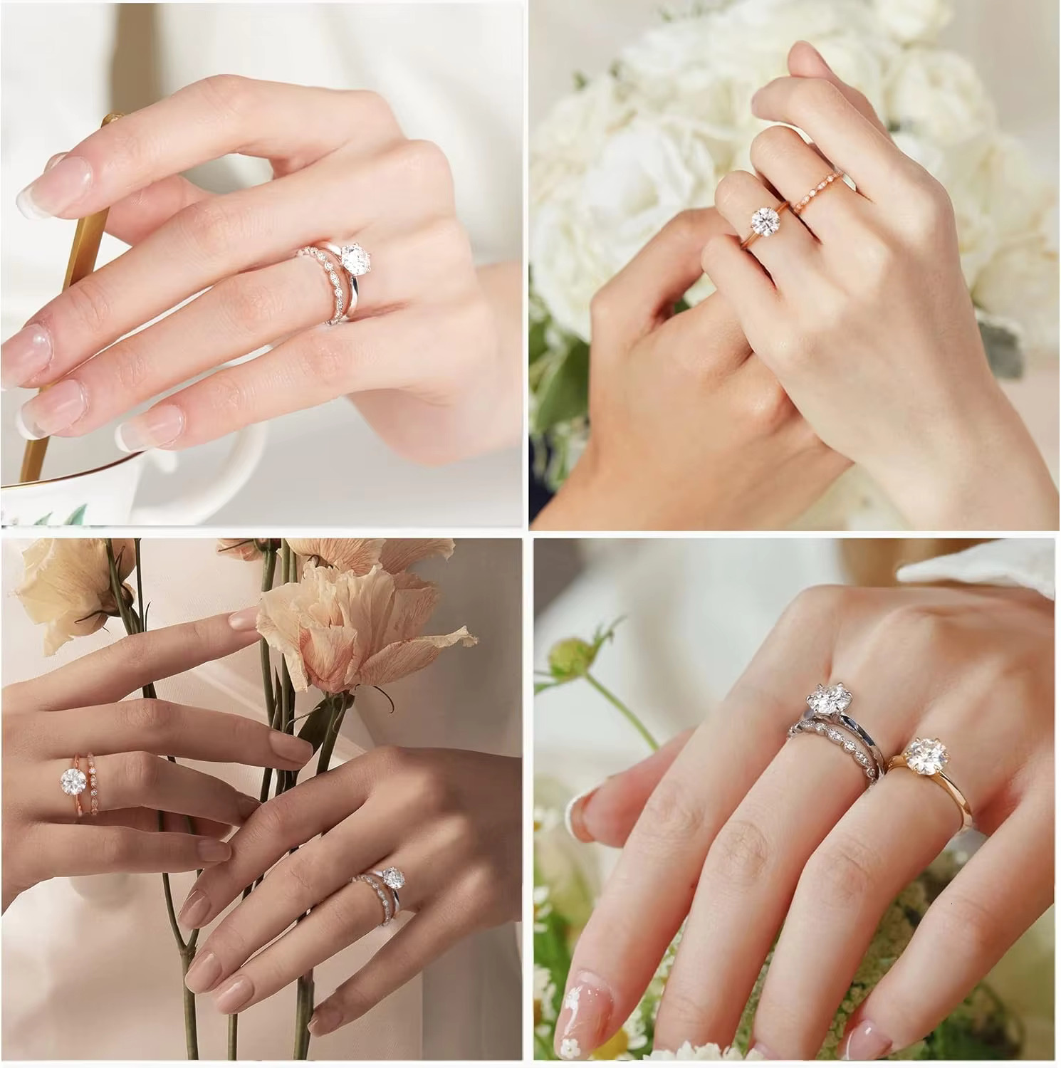 Oval Moissanite Womans 925 Silver Unique Rings Luxury Ring 14K 18K Lab Grown Diamond Engagement Ring For Women Moissanite