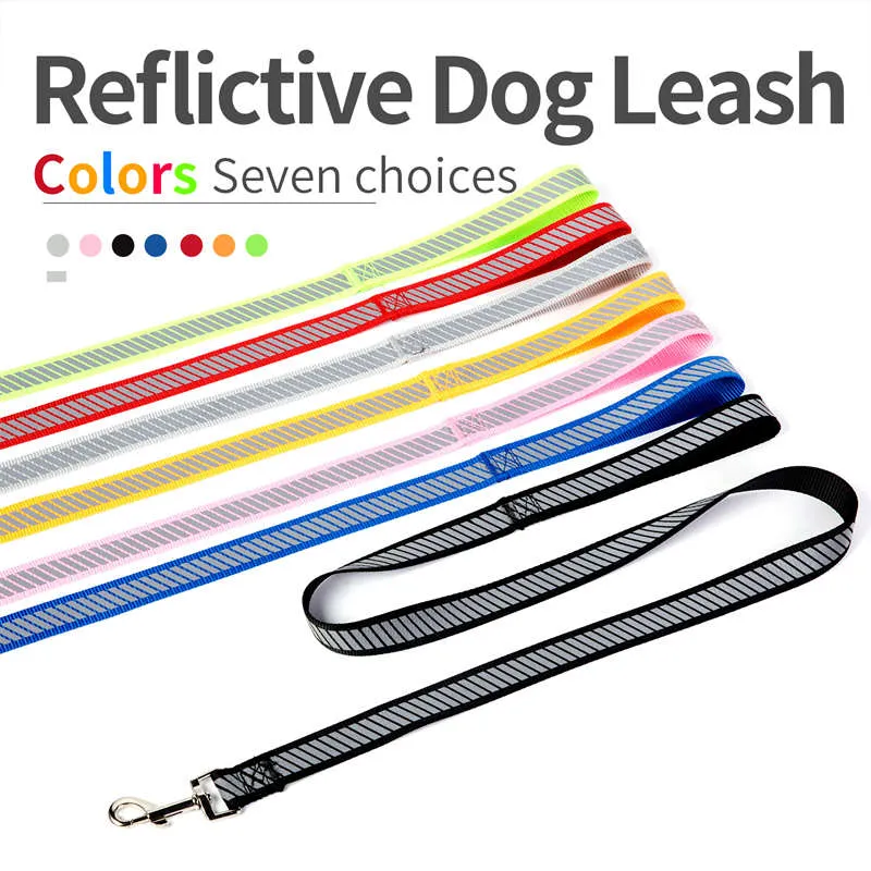 Running Dog Collars Leashes Adjustable Clip-on Durable Rope Outdoor Pet Cats Leash Safety For Night Walking With Lovely Puppy Car Travel Harnesses LL