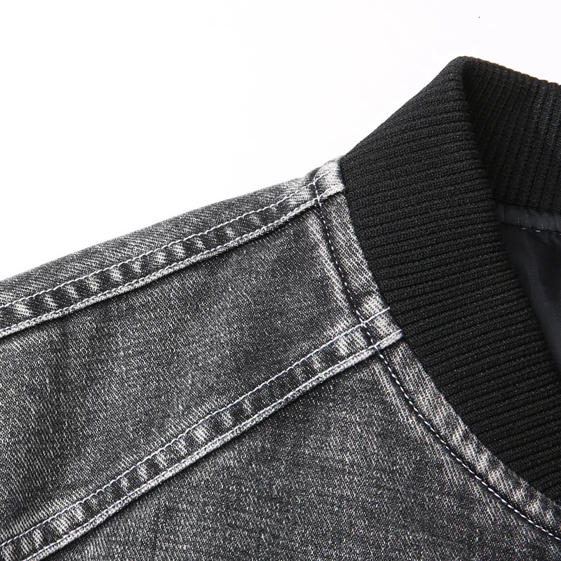 Mens jacket denim spring trench size 6XL 7XL 8XL Plus baseball motorcycle camping street clothing soft shell 250312