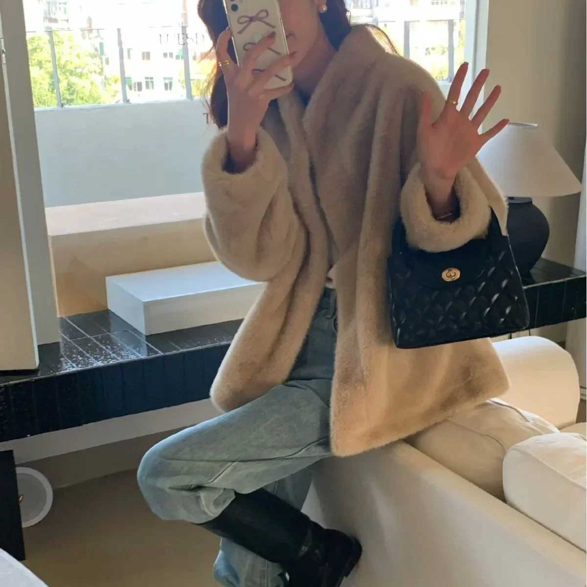 Handbag luxury womens bag adult womens bag fashion trend version high-end diamond mesh perfume small bag fashion Y250315