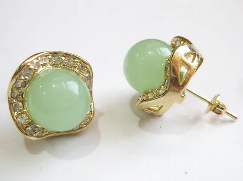 Jade earrings natural 925 silver gift Chalcedony womens jewelry charm earrings 250314