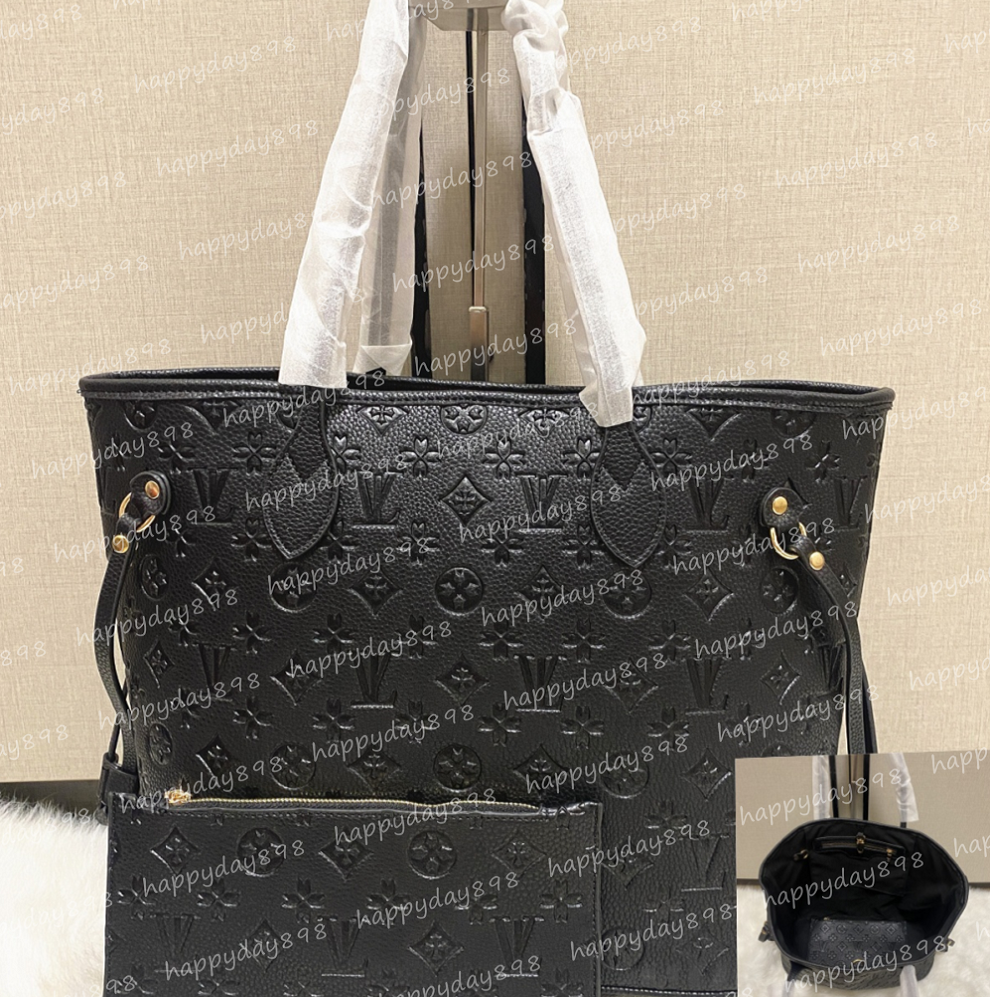 designer bag 2pcs Set Naverfull Enbossed Flower Women Cross body Handbag Shoulder Bags Top Composite Lady Clutch Tote Bag shopping Female Coin Purse Wallet