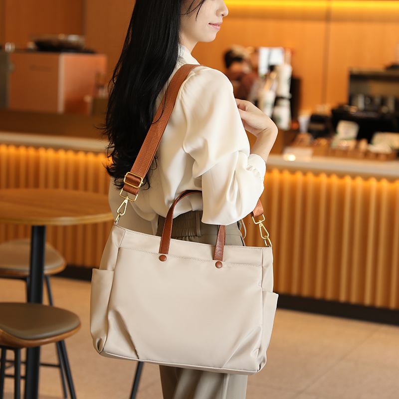 Computer Women's 2024 New Niche High-End Feeling Handbag Shoulder Tote Bag Large Capacity Crossbody Travel Briefcase