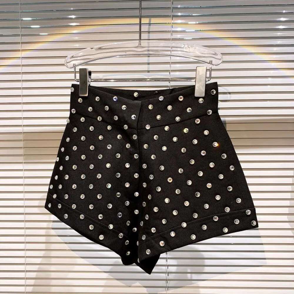 New Large Rhie Temperament For Women High Waist Slim Fit White Black Short Trousers Summer Shorts 2022