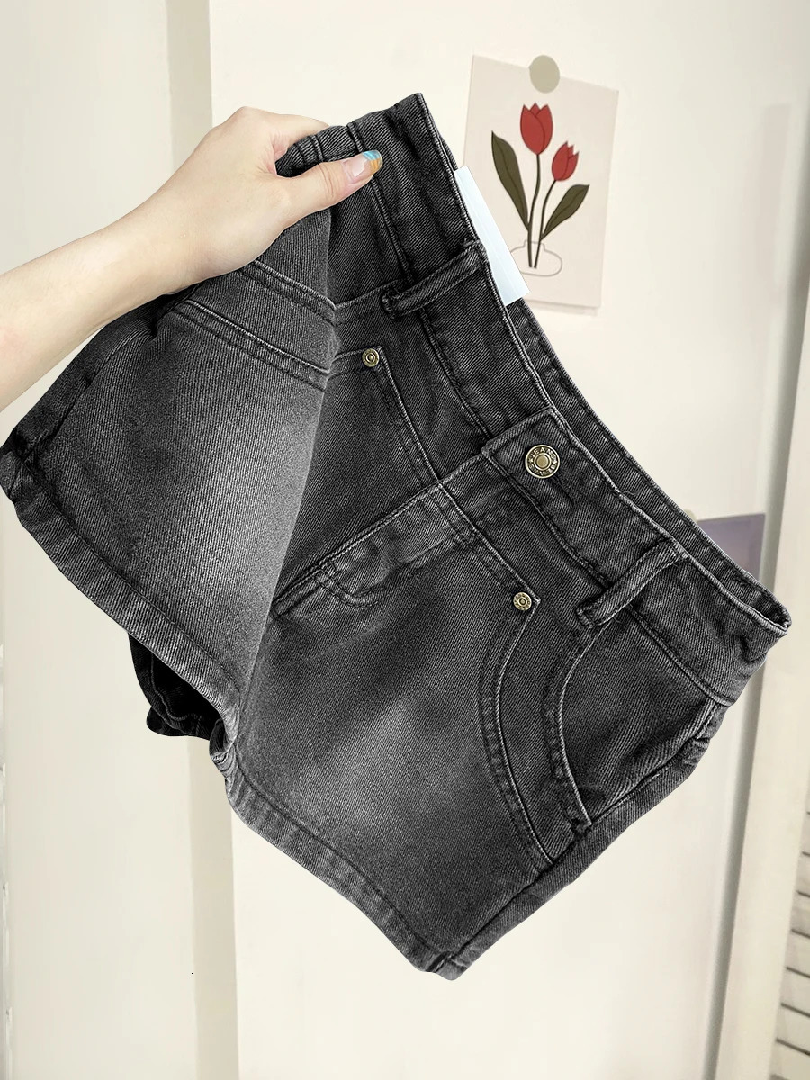Womens Gothic Aline denim skirt elegant Harajuku Y2k mini jeans shorts dress aesthetic retro 2000s summer clothing 250310