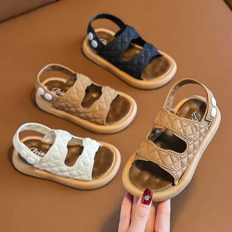 New Summer Concise Trend Flat Sandals For Girls Boys Aged 2-8 Children Slippers Non-slip Outdoors Seabeach Flip Flops Kids ShoesT250315 z250708AC48
