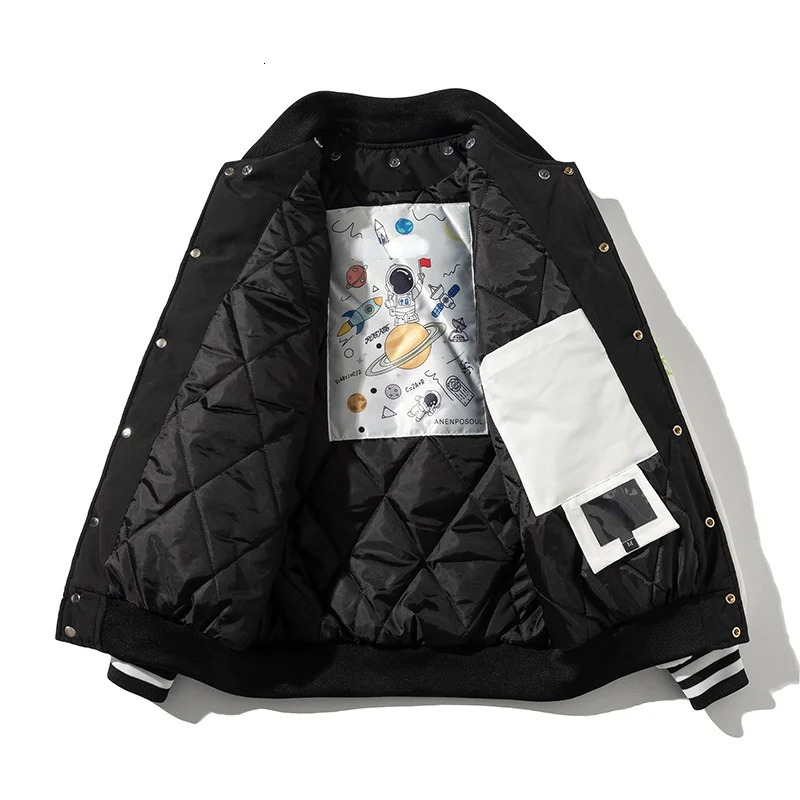 Winter school team jacket mens ed letter hiphop baseball retro fashion streetwear hooded clothing 250313