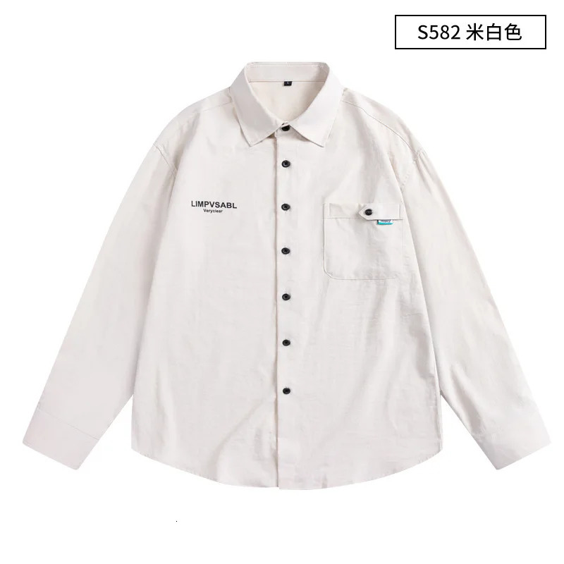 Mens white ner clothing long sleeved tshirt street mens shirt festival hombre Korean style Japanese top 250312