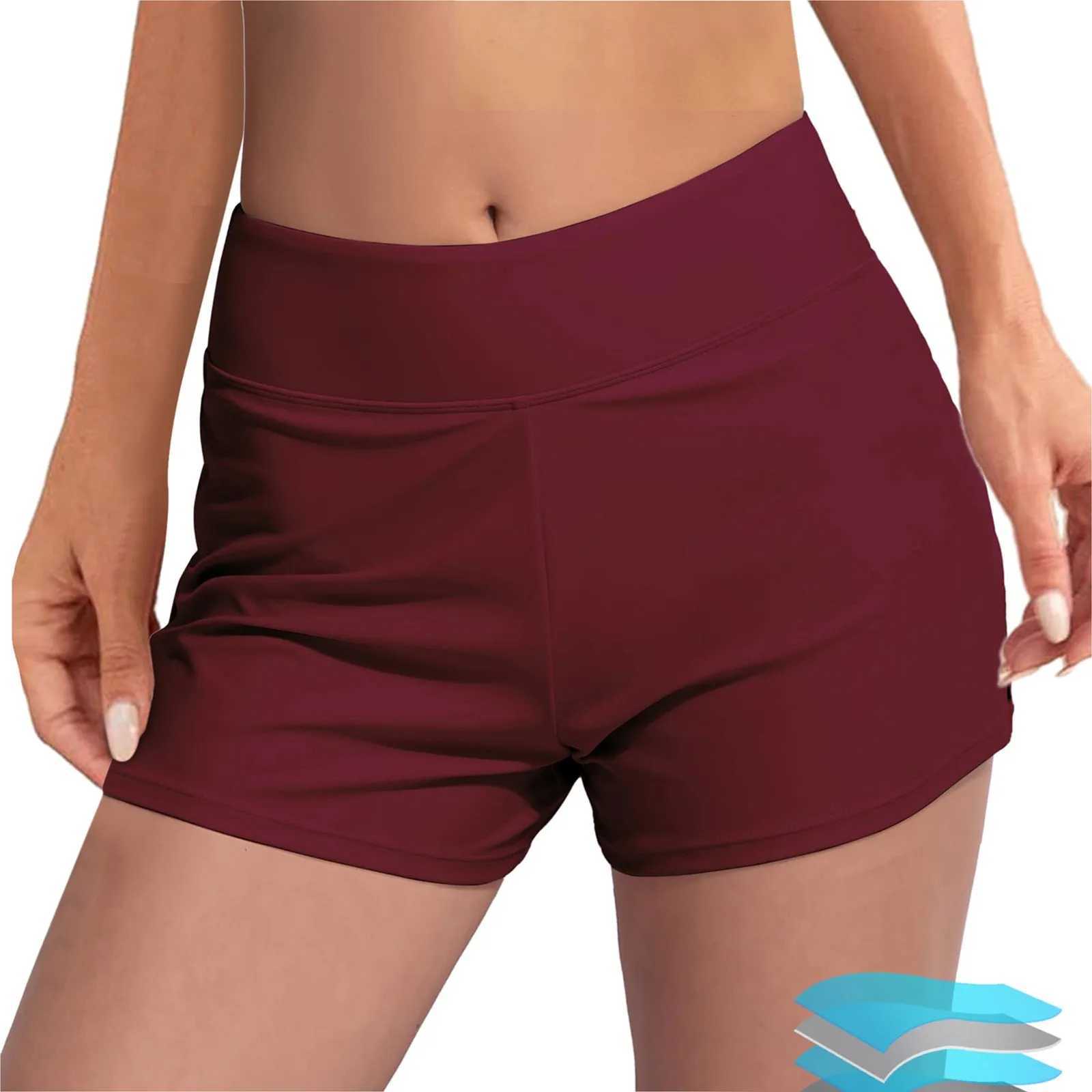 Womens swimsuit shorts mens Akproof swimsuit shorts wide waistband swimsuit bikini bottom womens swimsuitXJ250315