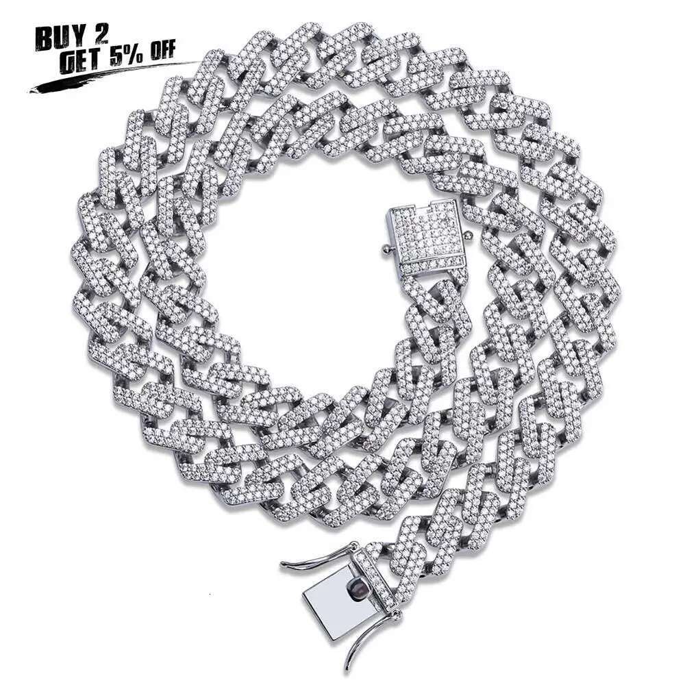 JINAO Hip Hop Jewelry Cuban Iced Out Bg Cubic Zircon Micro Pave k Chain Statement Necklace Two Clasp