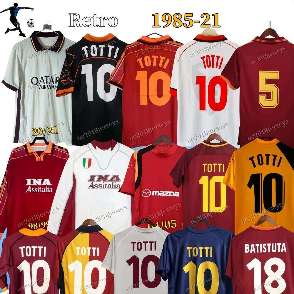 Romjerseys 2020-21 Retro soccer jersey TOTTI football shirt 89 90 91 92 94 95 96 98 99 20 21 BATISTUTA jersey Classic maillot de foot Nakata Montella