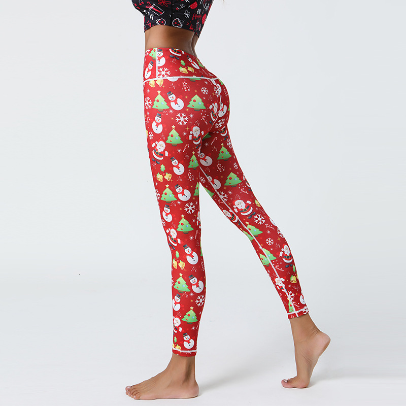 New leggings themed printed yoga pants, brushed nude, tight fitting leggings, sports and fitness pants tracksuit
