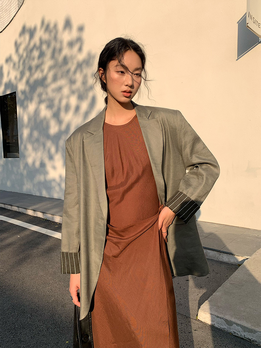 F3133Chic Female Linen Scarf - Perfect Complement for Your Spring and Autumn Wardrobe