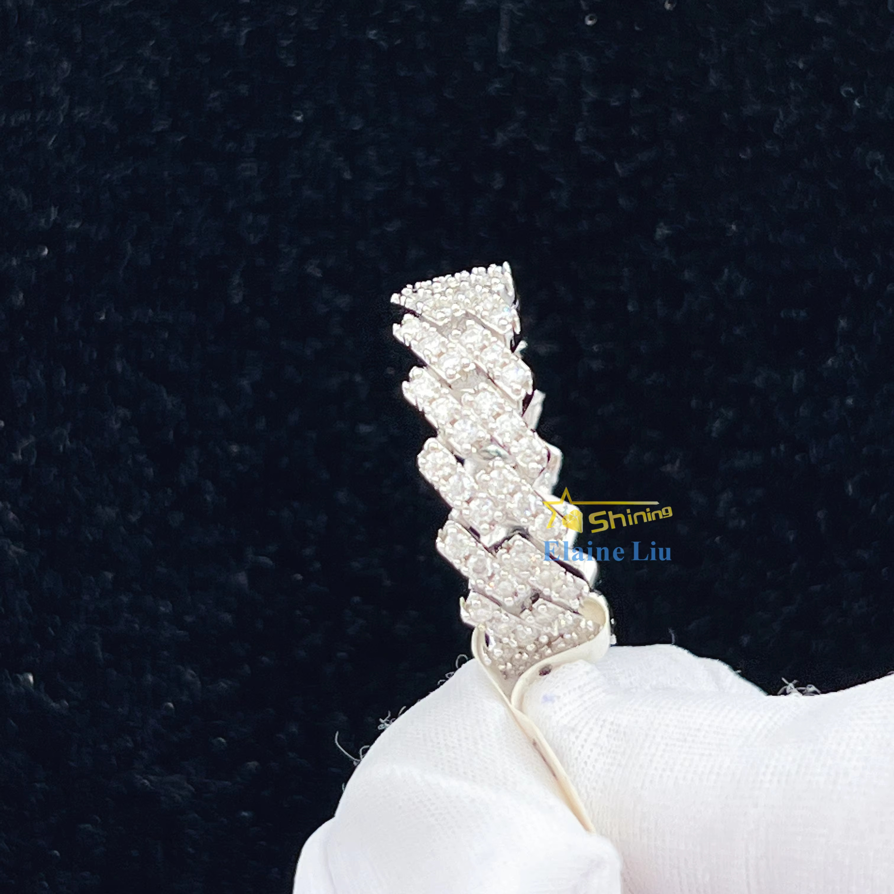 Gra Certificate Fine Jewelry Sterling Sier Vvs Moissanite Iced Out Ring