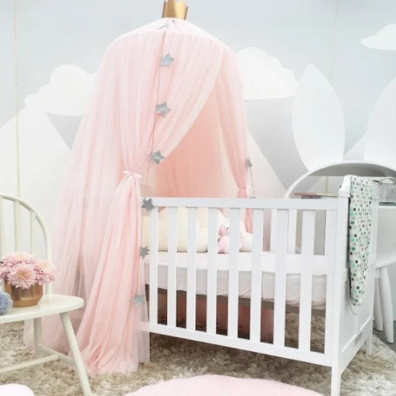 Mosquito net hanging tent celebrity decoration baby crib ceiling thin gauze curtains bedroom game room childrens y250312
