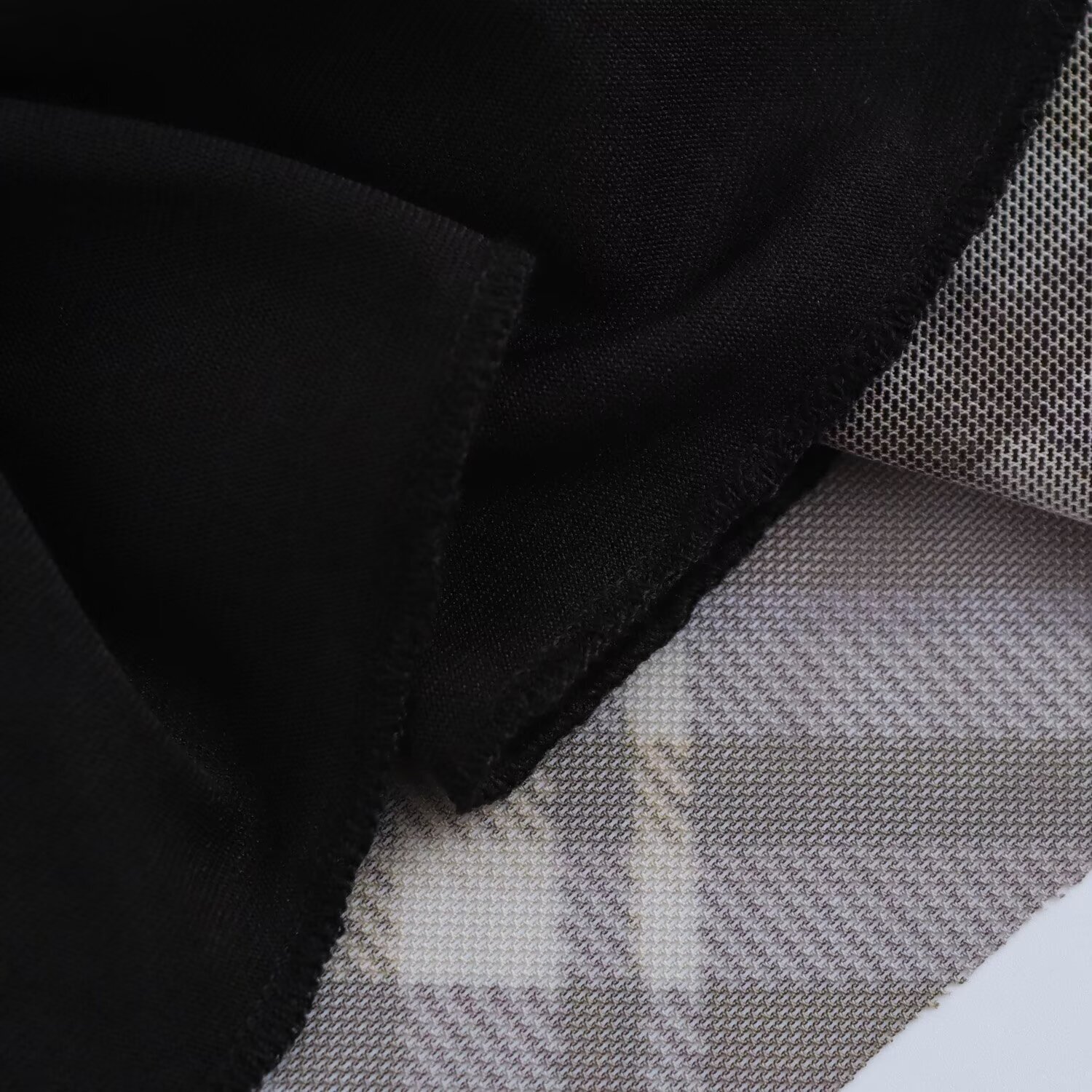 2025 Spring New Product Style Fashion Versatile Checkered Folded Silk Mesh Dress Irregular Long Sleeve Short Skirt For Women