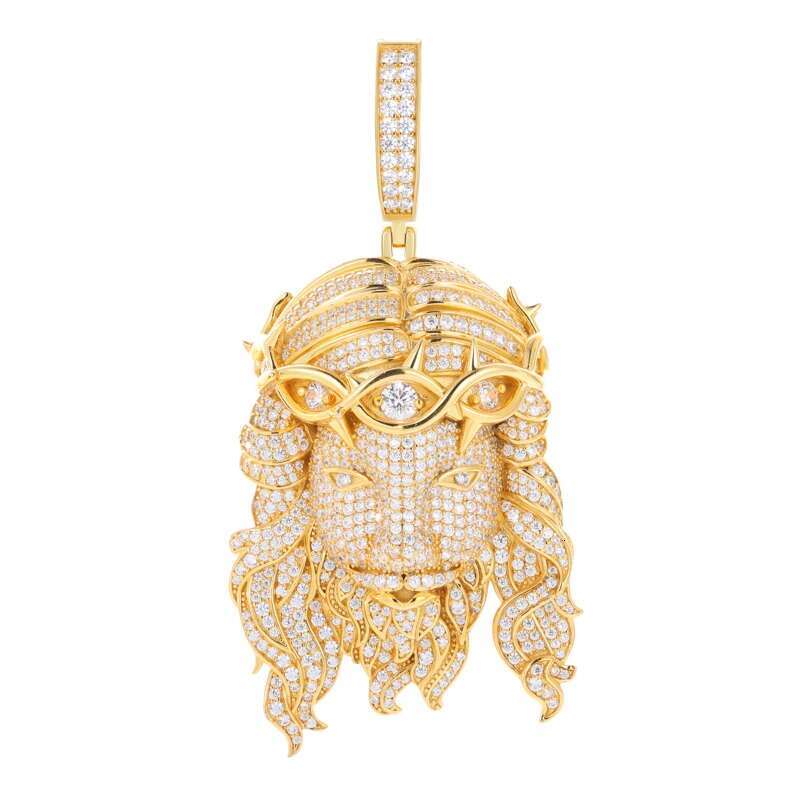 TUHE Unisex High Quality D VVS Moissanite Iced Out Pendants Jesus For Men Hip Hop Jewelry