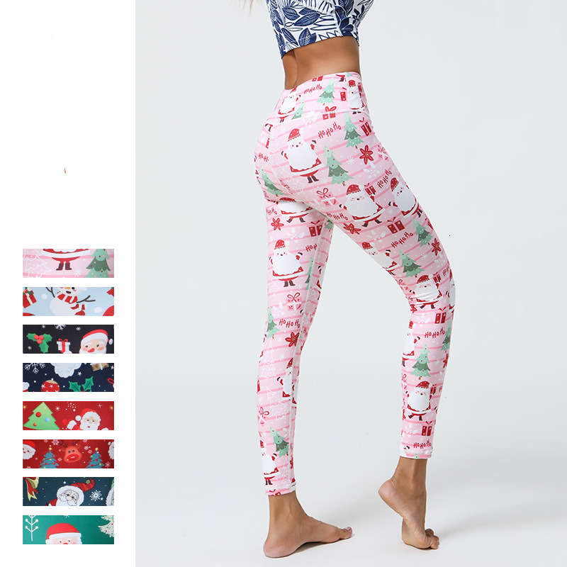 New leggings themed printed yoga pants, brushed nude, tight fitting leggings, sports and fitness pants tracksuit