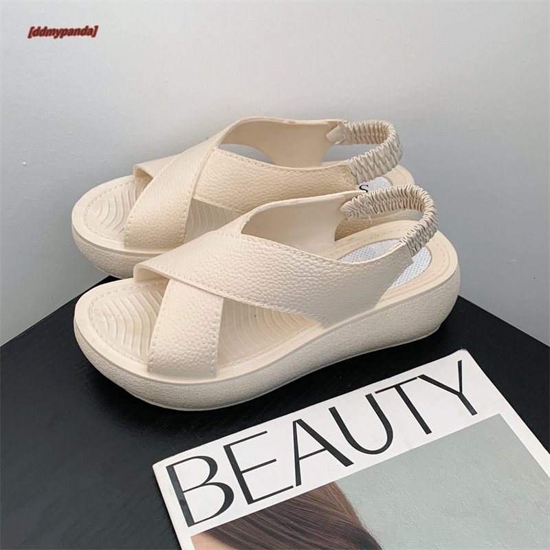 Sifanyu's new solid color summer women's casual wear, thick soled fashionable beach outdoor flat sandals for women ddmypanda