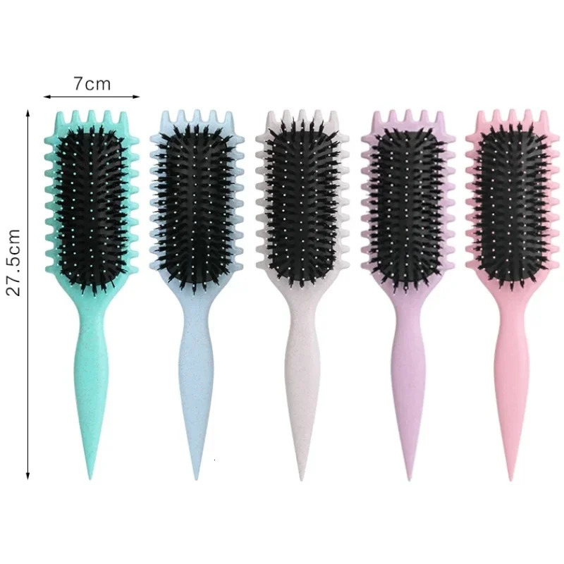 Salon Styling Curly Hair Styling Brush Curl Hair Brush for Combing and Shaping Mens and Womens Curls Reduce Pulling Tools 250311