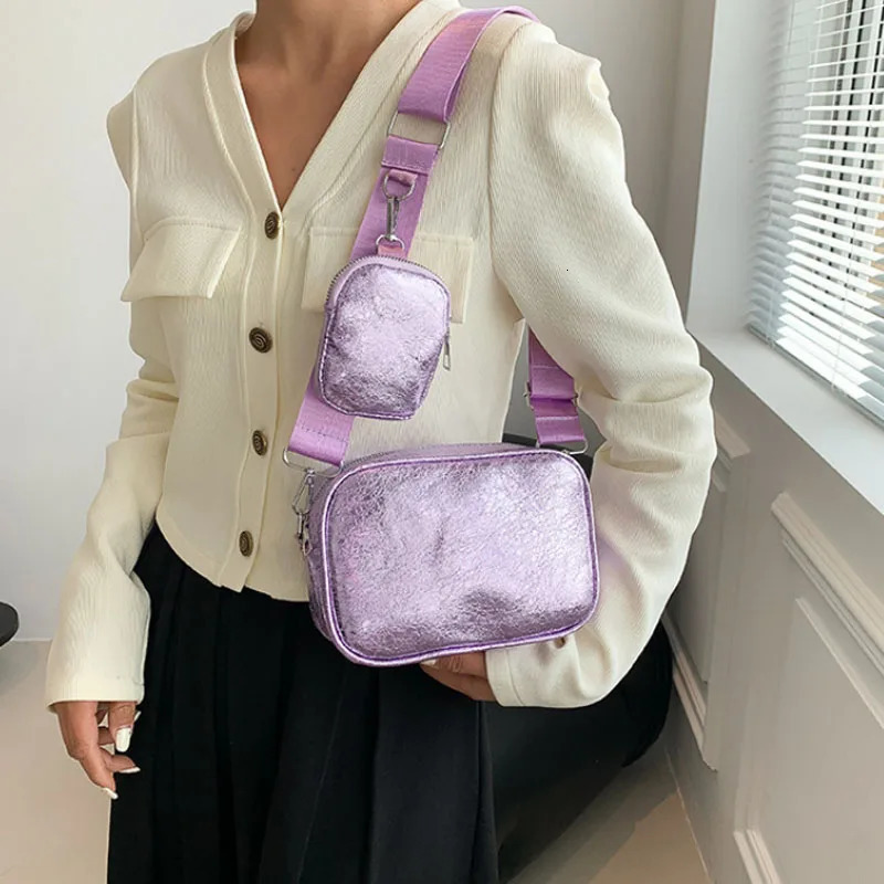 Retro Sequin Shoulder Bag Womens Fashion Simple Messenger Tote Bag Square Bag 250314