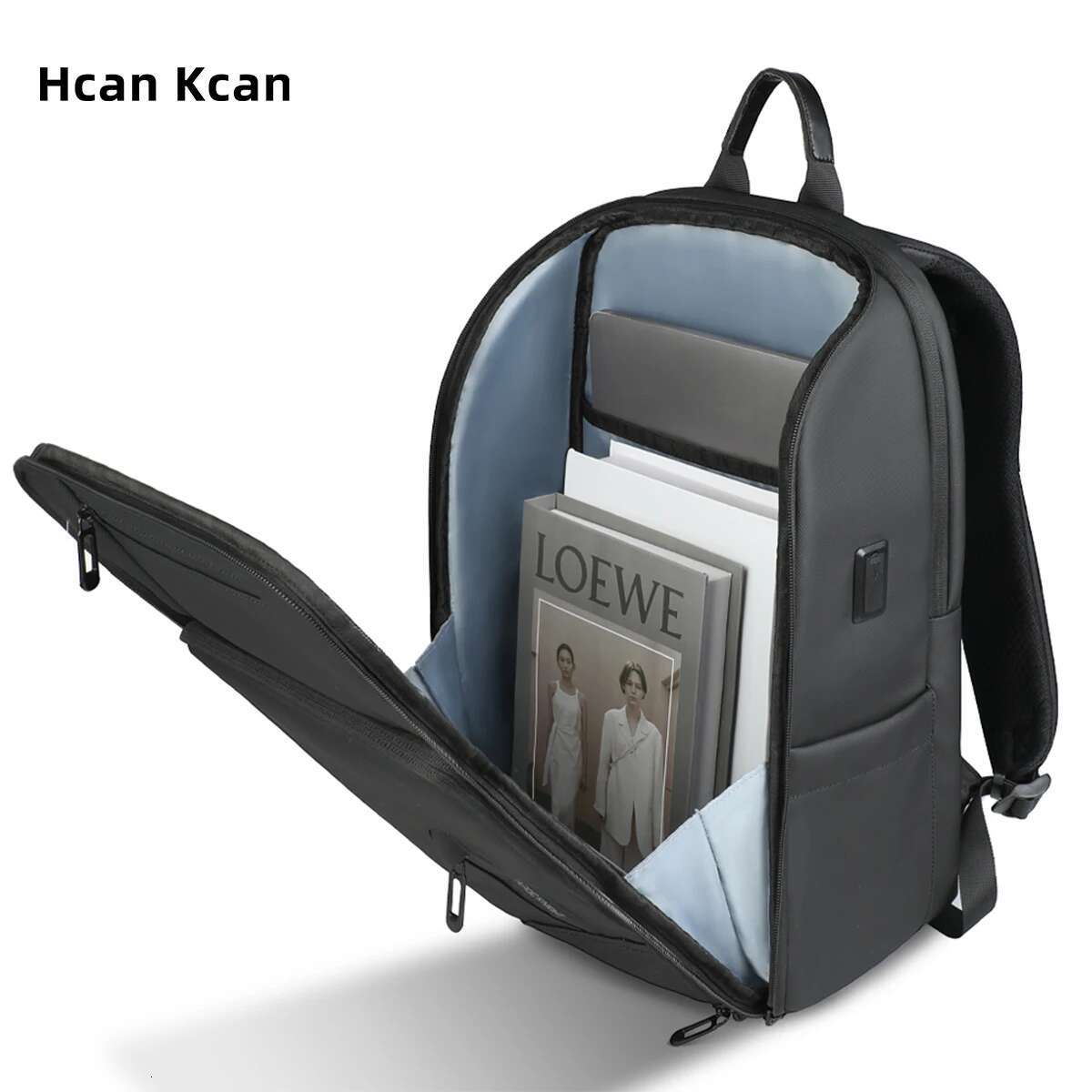 Hcankcan Large Capacity Travel Business Laptop Multi Pocket Waterproond Wear-Resistant Commuting Backpack