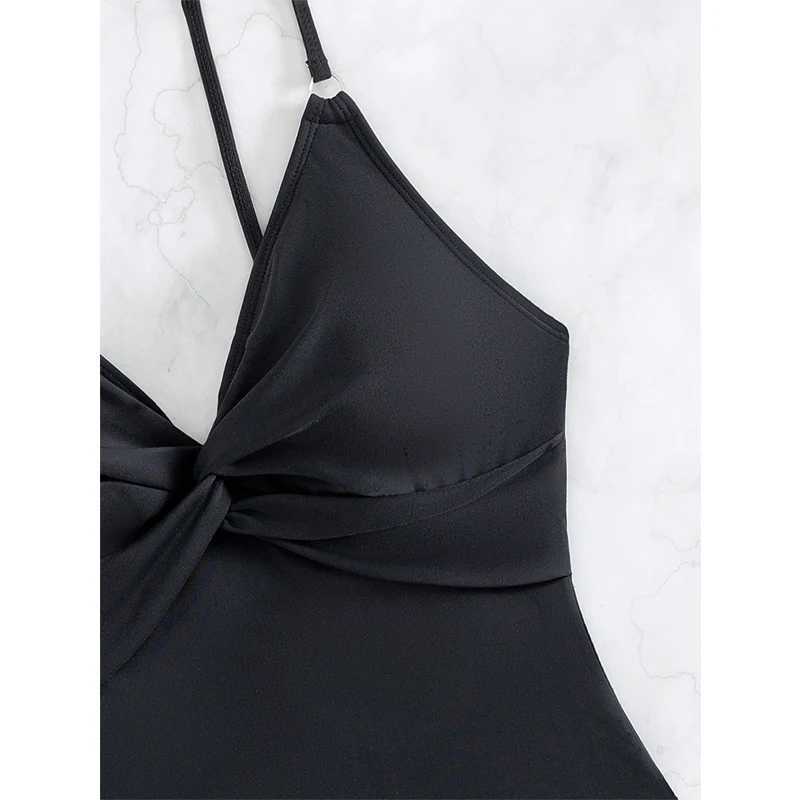 2017 summer black one-piece swimsuit womens solid color bikini sexy V-neck ultra-thin Monokini adjustable shoulder strap SS beach swimsuitXJ250315
