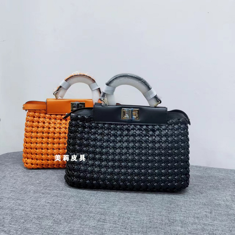 Hollow Niche Design, Fashionable Handbag, Hand Woven Kelly Bag, Crossbody Bag