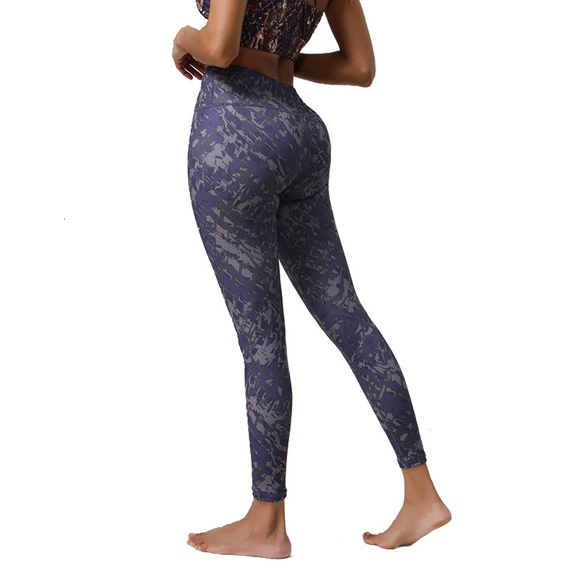 New Yoga leggings Pants with High Waist, Hip Lifting, Printed Bottom, Women's Summer Sports and Fitness Pants, Thin Edition, tracksuit