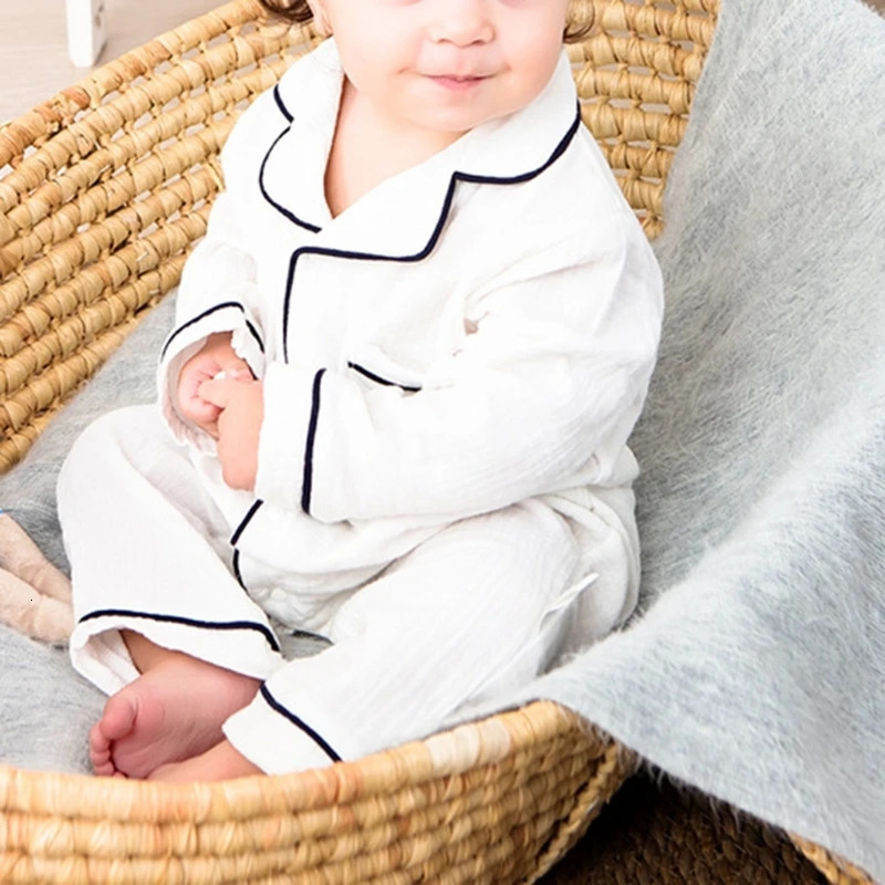 Baby jumpsuit boys and girls sleep play with pajamas organic cotton long sleeved one-piece jumpsuit button down born pajamas Pjs 250314