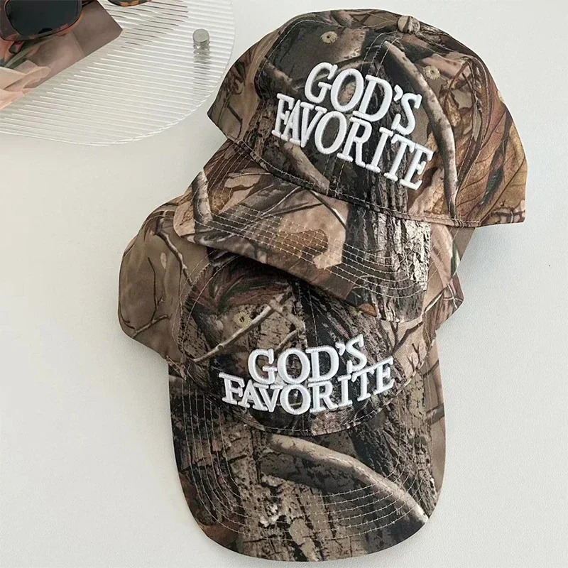 Fashionable embroidered letter unisex baseball cap mens and womens baseball cap soft top cap casual retro buckle cap Gods favorite 250314