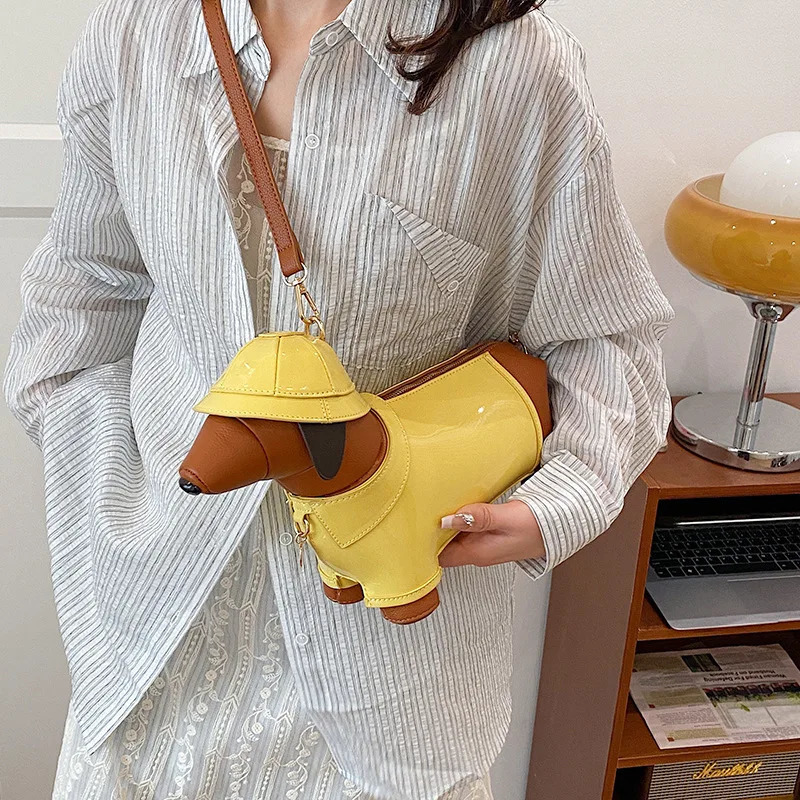 Cute Puppy PU Leather Bag For Women Dog Shape Crossbody Bag Women Small Tote bag 250314