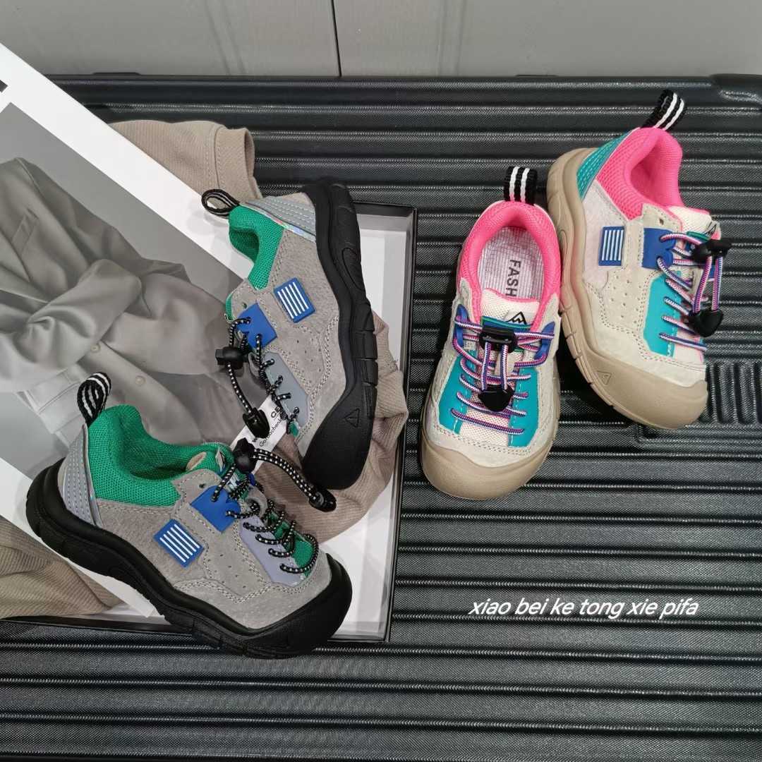 Athletic Outdoor Childrens shoes personalized boys casual outdoor anti kick leather hiking shoes 2025 autumn new girls running sports shoesY250314OPUW