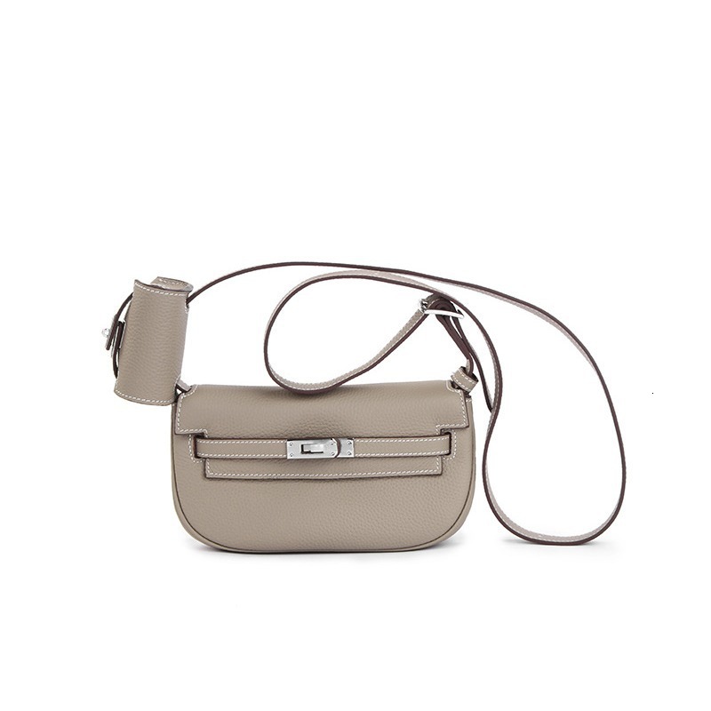 24 New Women's Kelly 2-In-1 Mini Small Waist Leather Multifunctional Saddle Crossbody Bag