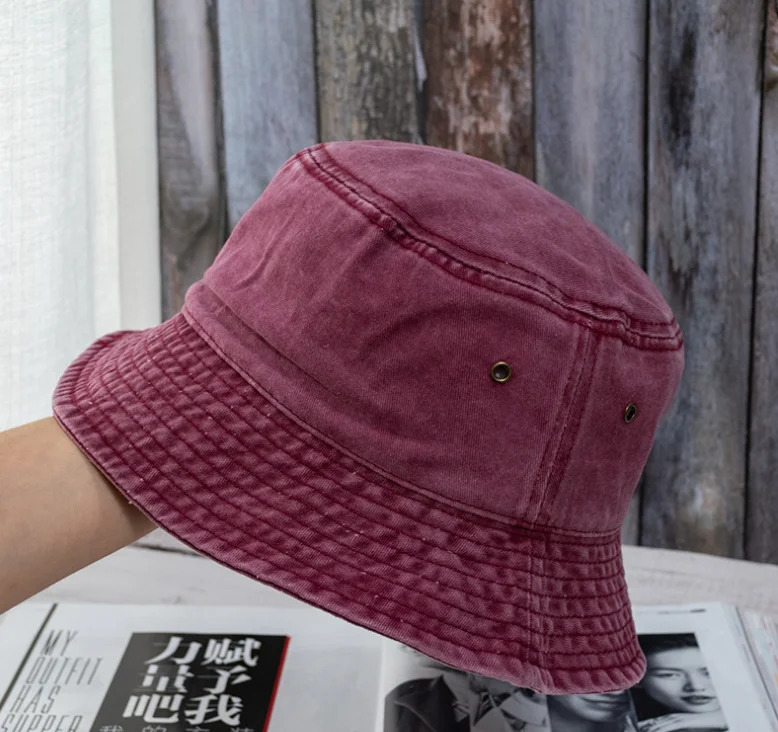 Folding Fishermans Hat Washed Denim Bucket Unisex Fashion Bob Hip Hop Gorros Mens Bana Toilet Cap Gift 250304