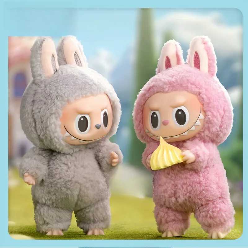 Original Pop Mart Blind Box Monster Labubu V1 Heartbeat Macaron Vinyl Base Series Plush Doll Mystery Box Surprise Gift Toy W250315