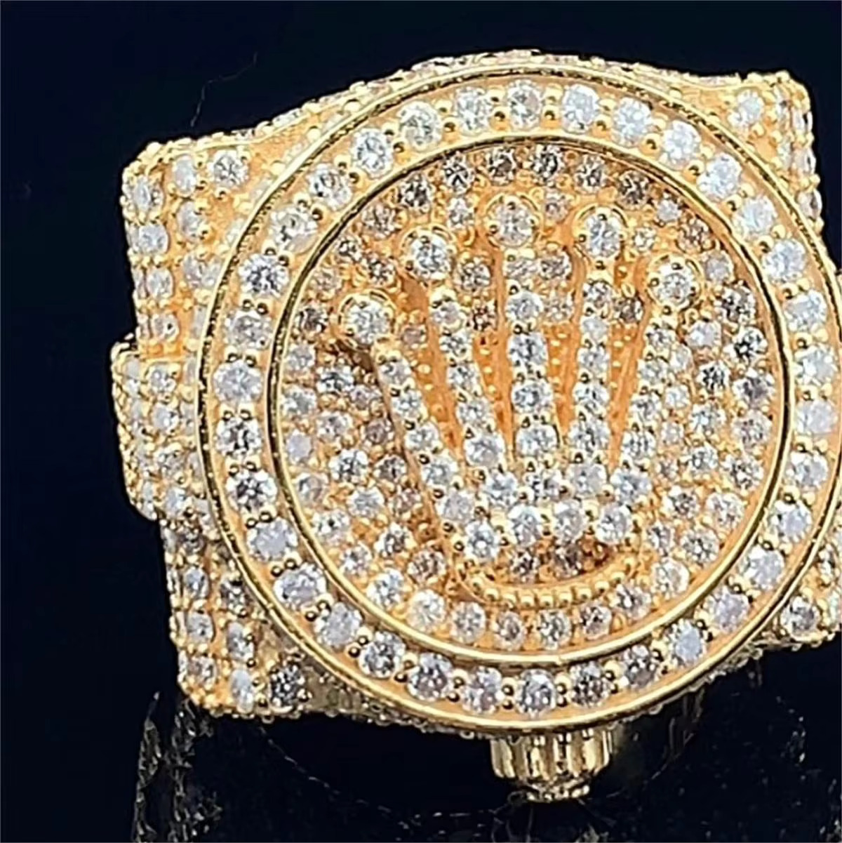 Factory Price Wholesale Custom 925 Silver Jewelry Hip Hop Iced Out Moissanite Rings