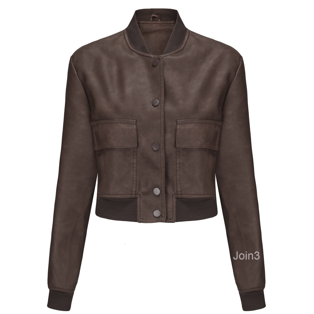 Fashion Loose Cardigan Jacket Casual Jacket Fashionable Ribbed Shrink Leather Jacket Womens Clothing Oversize