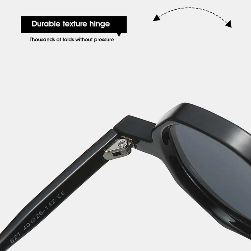 KLASSNUM Classic Retro Sunglasses Mens Small Round Retro Punk Ocean Color Sunglasses Gradient Transparent Lens Driving Glasses 2025 W250315