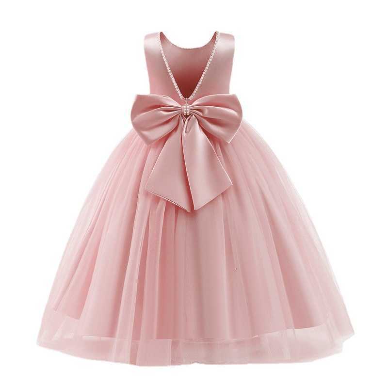 Girl's Dresses Flower girl wedding dress, girl backless dress, little girl host party dress, fluffy dress
