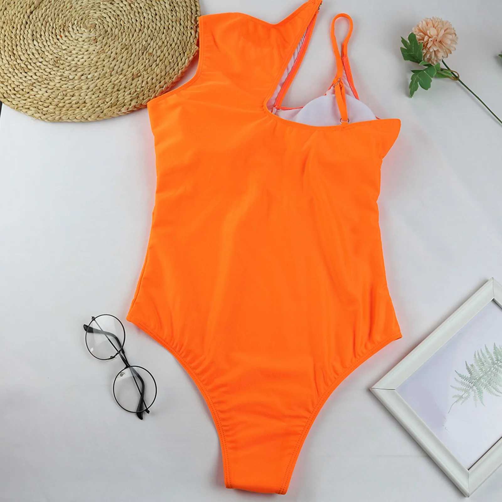 Womens swimsuit abdominal control strap Sev hollow swimsuit solid color womens swimsuit Tankinis set Ropa De MujerXJ250315