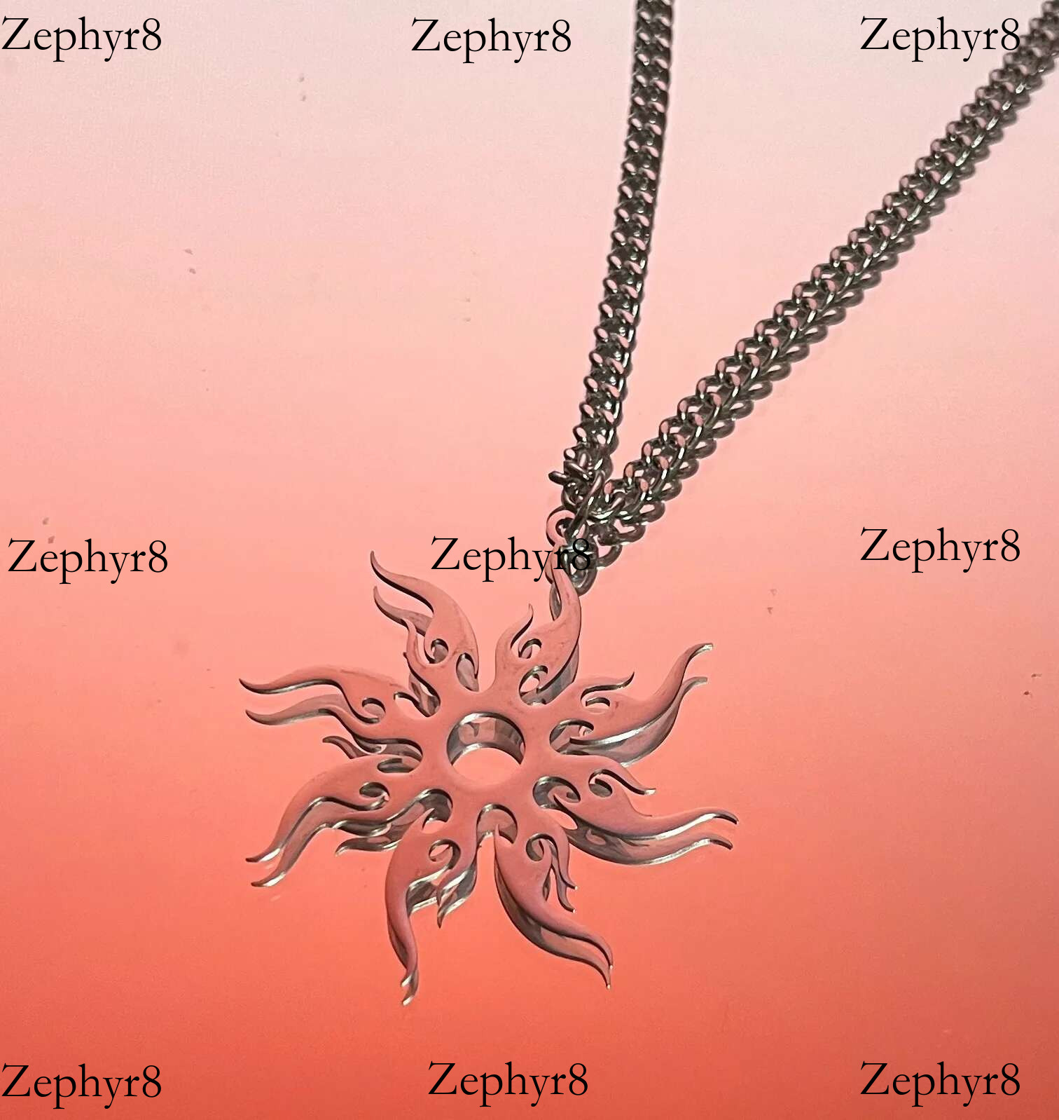Punk Biochemical Crisis stainless steel necklace Pendant Hip Hop Sier Color Necklace for Women Men Couple Jewelry