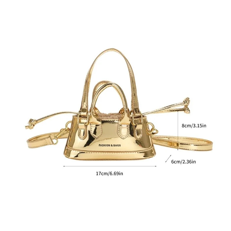 Women Mini Crossbody Bag Handbag Purse with Adjustable Strap and Top Handles Mini Patent Leather Shoulder Bag Clutch Bag 250314