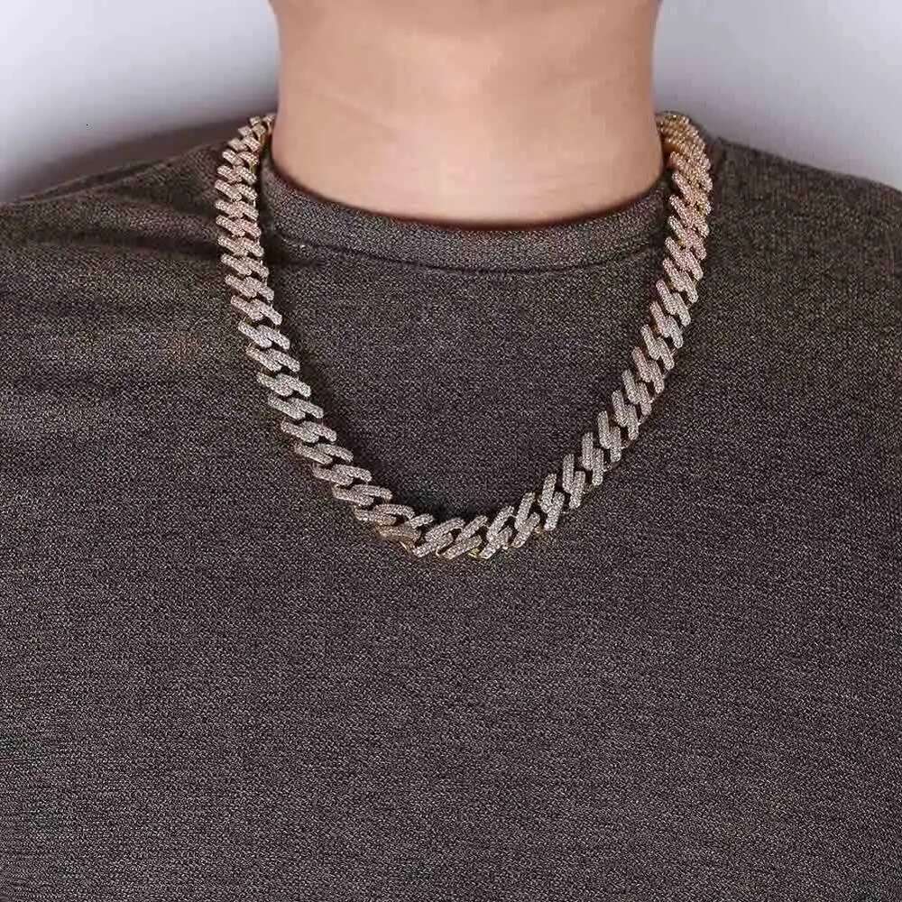 JINAO Hip Hop Jewelry Cuban Iced Out Bg Cubic Zircon Micro Pave k Chain Statement Necklace Two Clasp